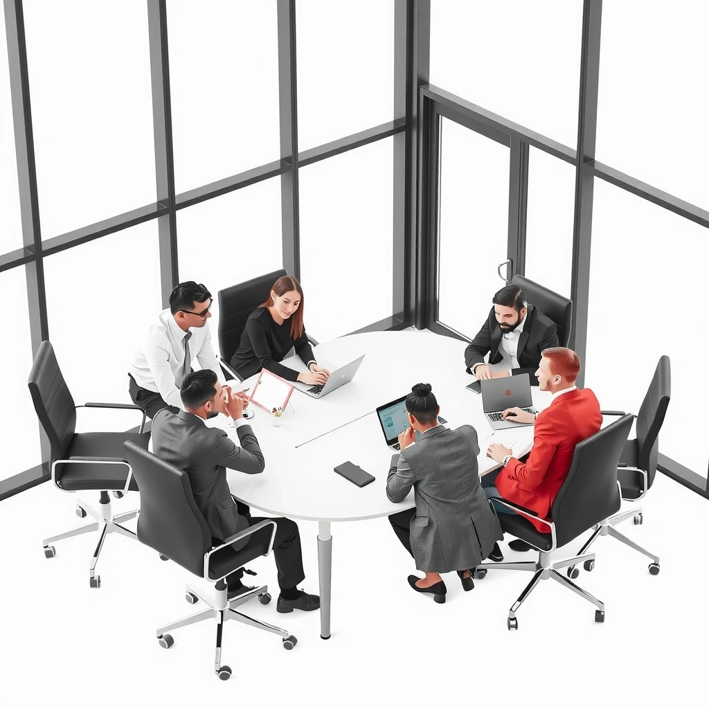 GrowthRise team collaboration in modern office environment